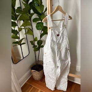 Dickies white overalls 30 paint distressed